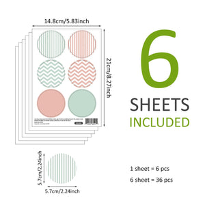 Pink Boho Heart Wall Stickers - Removable Nursery Decals for Girls' Bedroom-