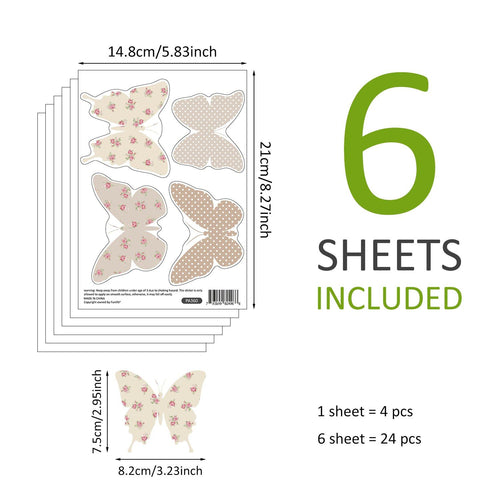 Pink Boho Heart Wall Stickers - Removable Nursery Decals for Girls' Bedroom-