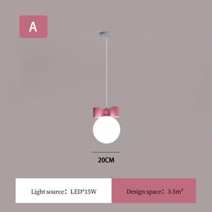 Pink Bow Princess Room Chandelier Light - Elegance Illuminated in Every Detail-Kids Room Nursery Lighting