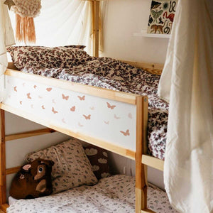 Pink Butterfly Boho Heart Stickers: Kids Wall Decal-Kids Nursery Bohemian Wall Decals