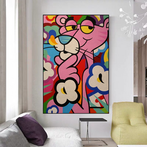 Pink Panther Canvas Art- A Whimsical Masterpiece-Wall Posters