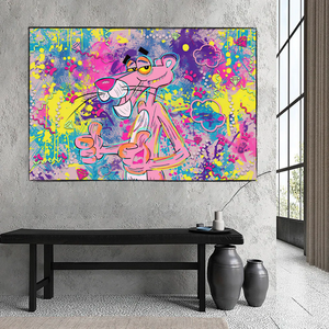 Pink Panther Canvas Wall Art - Vibrant and Creative Décor-Wall Posters