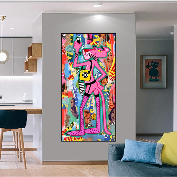 Pink Panther Insta Model Art: Exquisite & Eye-catching-Wall Posters