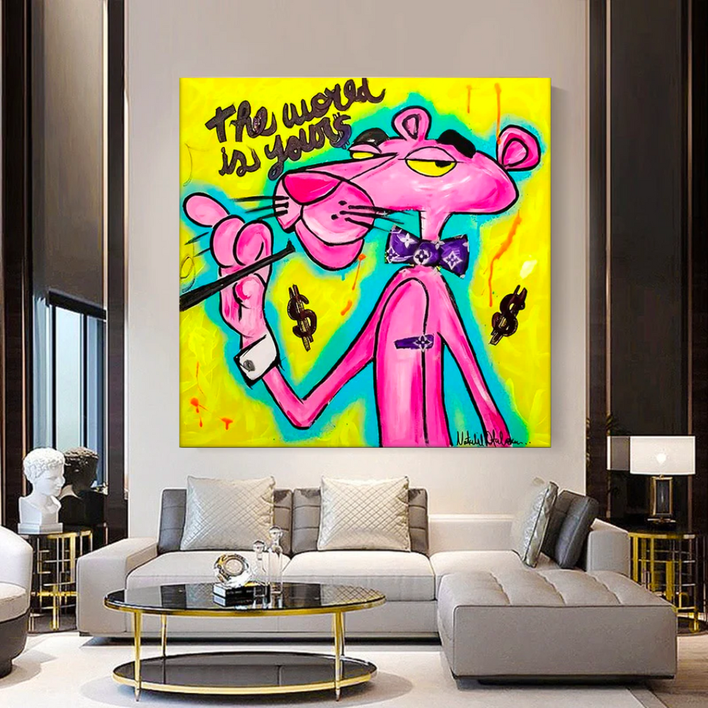 Pink Panther Poster Art: Captivating and Playful Designs-Wall Posters