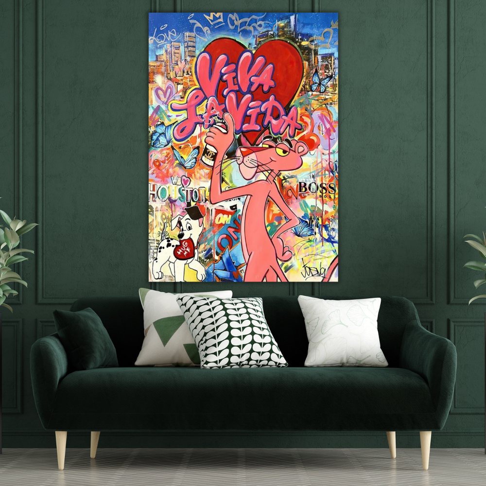 Pink Panther Viva Lavida Canvas Poster Canvas Wall Art-Wall Posters