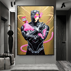 Pink Panther Wall Art – Smoking Art Collection-Wall Posters