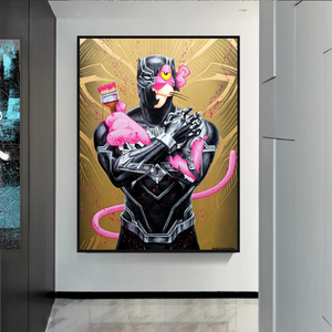Pink Panther Wall Art – Smoking Art Collection-Wall Posters