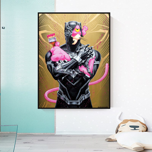 Pink Panther Wall Art – Smoking Art Collection-Wall Posters