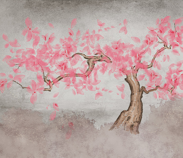 Pink Tree Wallpaper Murals: Vibrant and Stylish Décor-Trees Wallpaper