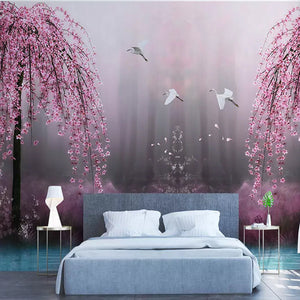 Pink Trees Wallpaper - Perfect Wallpaper for Your Space-Trees Wallpaper