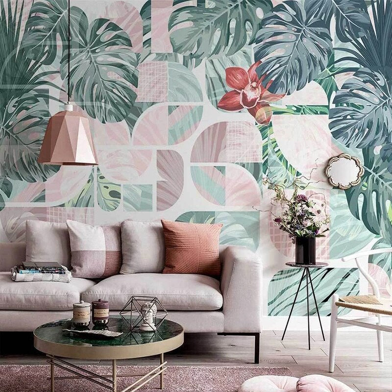 Plant Leaf Wallpaper Mural for Stunning Wall Décor-Flower & Leaf Wallpaper