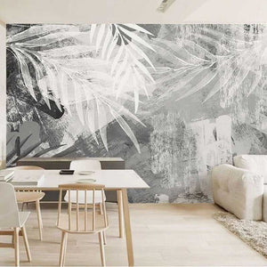 Plant Wallpaper Mural: Enhance Your Space-Flower & Leaf Wallpaper