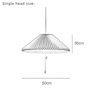 Pleated Fabric Pendant Umbrella Hanging Light-Pendant Lights