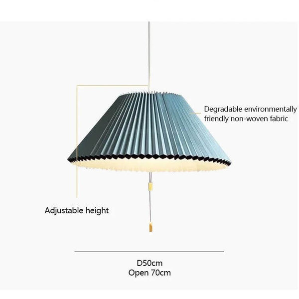 Pleated Fabric Pendant Umbrella Hanging Light-Pendant Lights