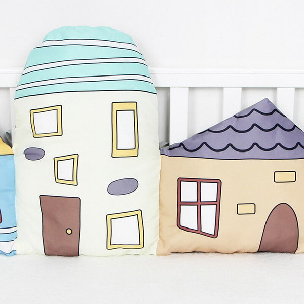 Plush Baby Bed Bumper Boys House Theme-Crib Bumper