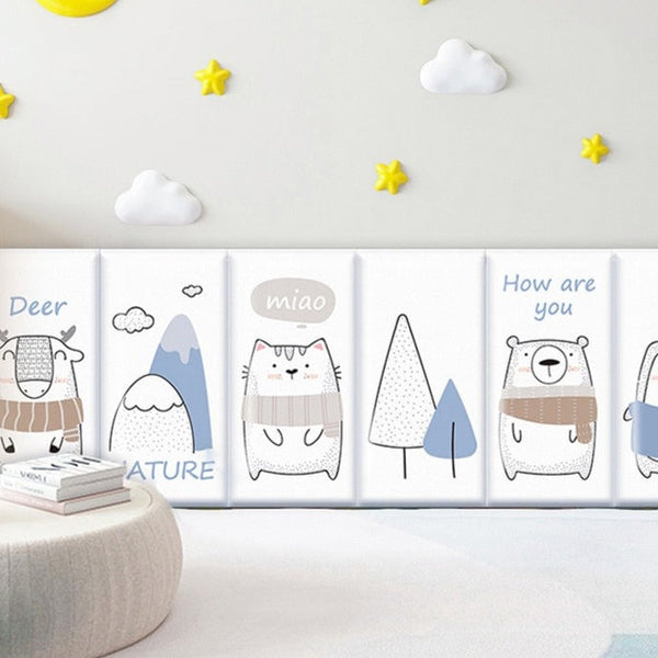 Polar Bear Cubbies Kids Wall Padded Safety Cushions-Anti Collision Padded Wall Stickers
