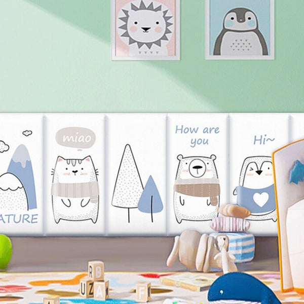 Polar Bear Cubbies Kids Wall Padded Safety Cushions-Anti Collision Padded Wall Stickers