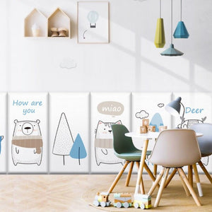 Polar Bear Cubbies Kids Wall Padded Safety Cushions-Anti Collision Padded Wall Stickers
