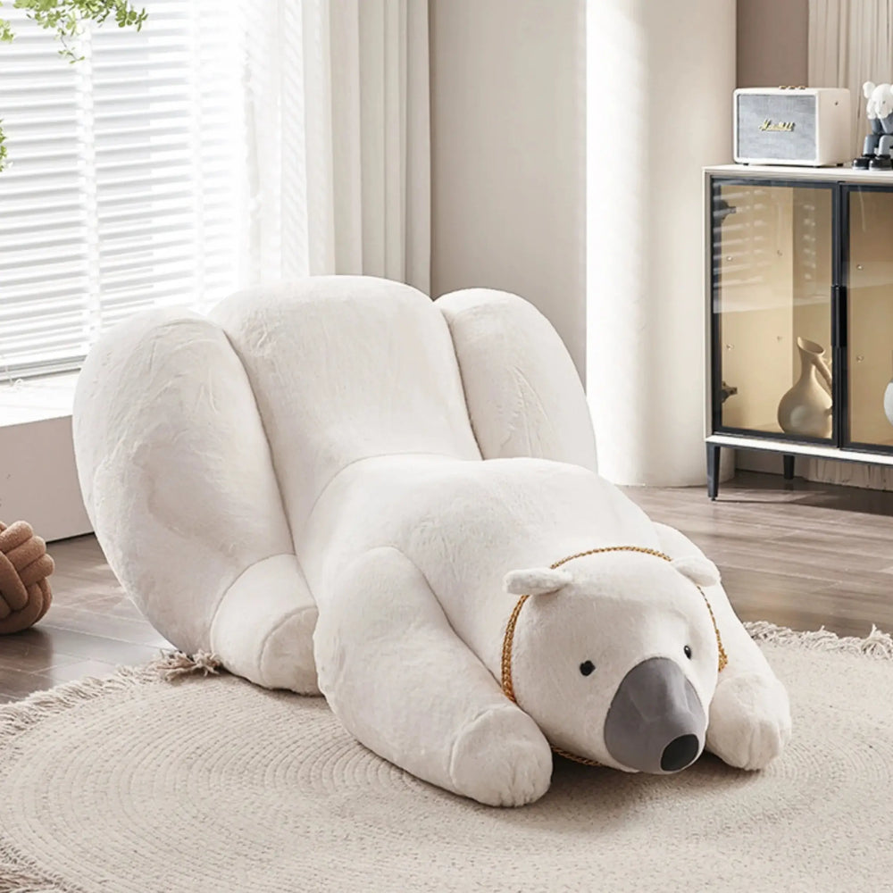 Polar Bear Sofa Bed – Plush Floor Bed for Kids &amp; Toddlers
