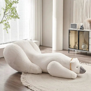 Polar Bear Sofa Bed – Plush Floor Bed for Kids &amp; Toddlers