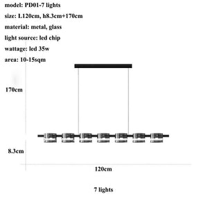 Polish Black Glass: Kitchen Island Lighting-Kitchen Island