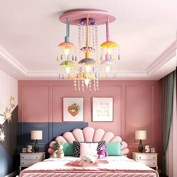 Pony Merry Go Round Pink Ceiling Light-Kids Room Nursery Lighting
