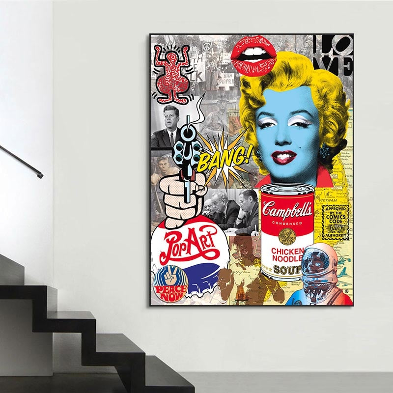 Pop Art Marilyn Poster: Vibrant and Iconic Masterpiece-Wall Posters