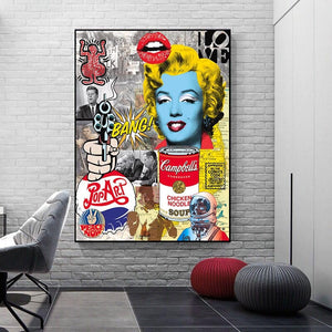 Pop Art Marilyn Poster: Vibrant and Iconic Masterpiece-Wall Posters