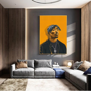 Portrait of 2PAC Canvas Wall Art-Wall Posters