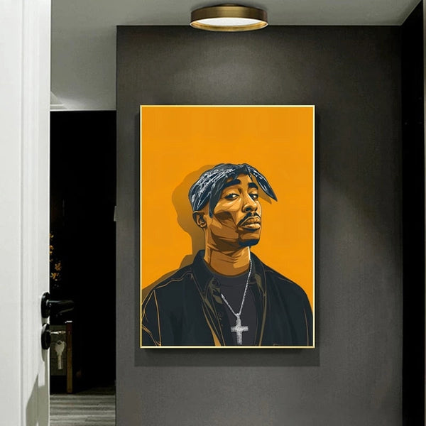 Portrait of 2PAC Canvas Wall Art-Wall Posters