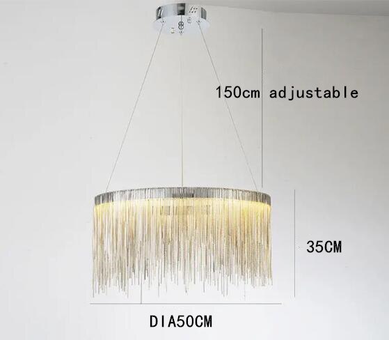 Postmodern Style Living Room Chain Led Chandelier-Ceiling Chandelier