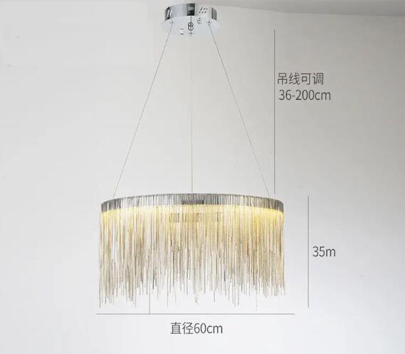Postmodern Style Living Room Chain Led Chandelier-Ceiling Chandelier