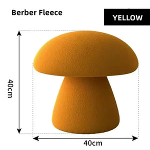 Pouf Mushroom Fleece Stool-Foot Stools