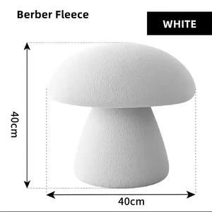 Pouf Mushroom Fleece Stool-Foot Stools