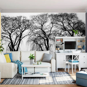 Premium Black Tree Wallpaper – Enhance Your Space-Trees Wallpaper