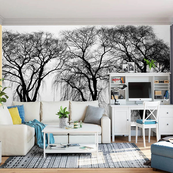 Premium Black Tree Wallpaper – Enhance Your Space-Trees Wallpaper