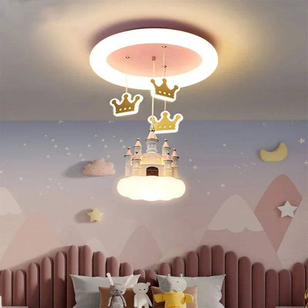 Princess Castle Crown Ceiling Light-Kids Room Nursery Lighting