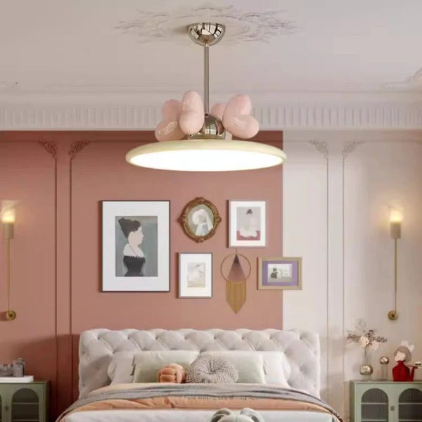 Princess Room Girl Bedroom Bow Chandelier Light - Whimsical Elegance at Her Command-Kids Room Nursery Lighting