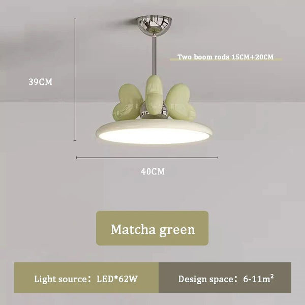 Princess Room Girl Bedroom Bow Chandelier Light - Whimsical Elegance at Her Command-Kids Room Nursery Lighting