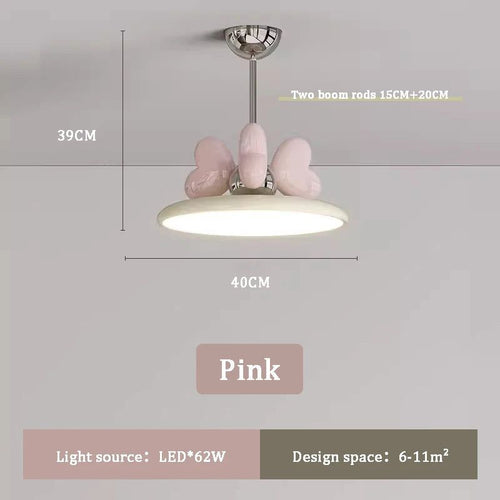 Princess Room Girl Bedroom Bow Chandelier Light - Whimsical Elegance at Her Command-Kids Room Nursery Lighting