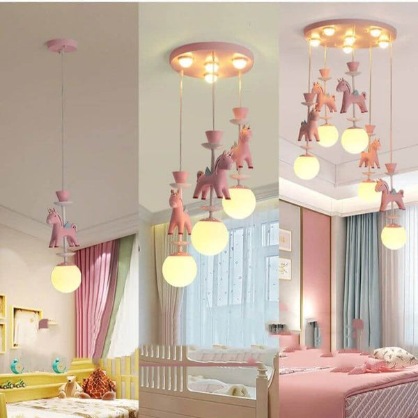 Princess Room Merry Go Round Ceiling Light-Kids Room Nursery Lighting