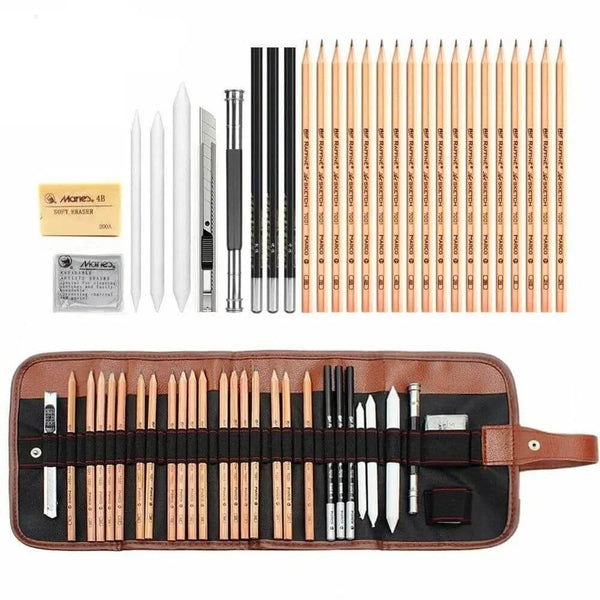 Professional Sketch Pencil Set 29 Pieces-Stencil Pencils