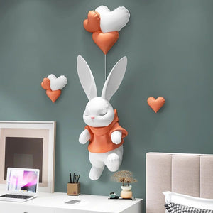 Rabbit Bunny Wall Hanging Decor for Kids Room Nursery-