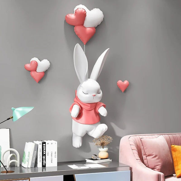 Rabbit Bunny Wall Hanging Decor for Kids Room Nursery-