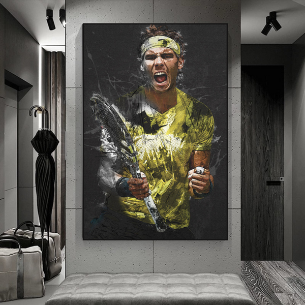 Rafael Nadal Tennis Legend Sports Canvas Wall Art-Wall Posters