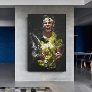 Rafael Nadal Tennis Legend Sports Canvas Wall Art-Wall Posters