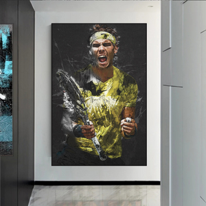 Rafael Nadal Tennis Legend Sports Canvas Wall Art-Wall Posters