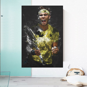 Rafael Nadal Tennis Legend Sports Canvas Wall Art-Wall Posters