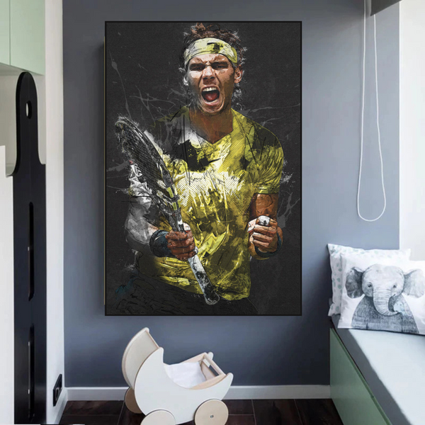 Rafael Nadal Tennis Legend Sports Canvas Wall Art-Wall Posters