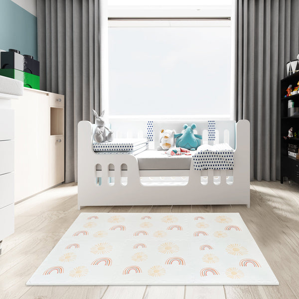 Rainbow Sun Puzzle Mat Tiles – Soft Foam Interlocking Play Mats for Baby &amp; Toddler-Toddler Play Mats